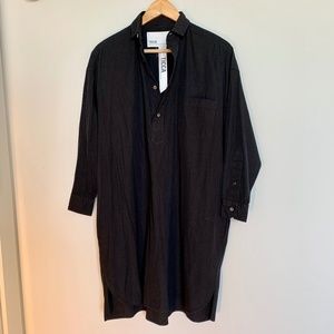 Ticca Long Sleeve Shirt Dress Black